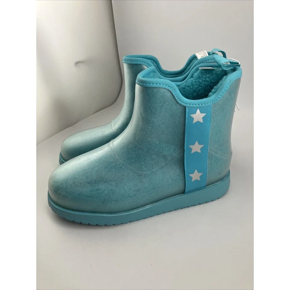 NEW Wonder Nation Girls Faux Sherpa Boots Blue Winter boots KIDS - Size 6 - Picture 16 of 16